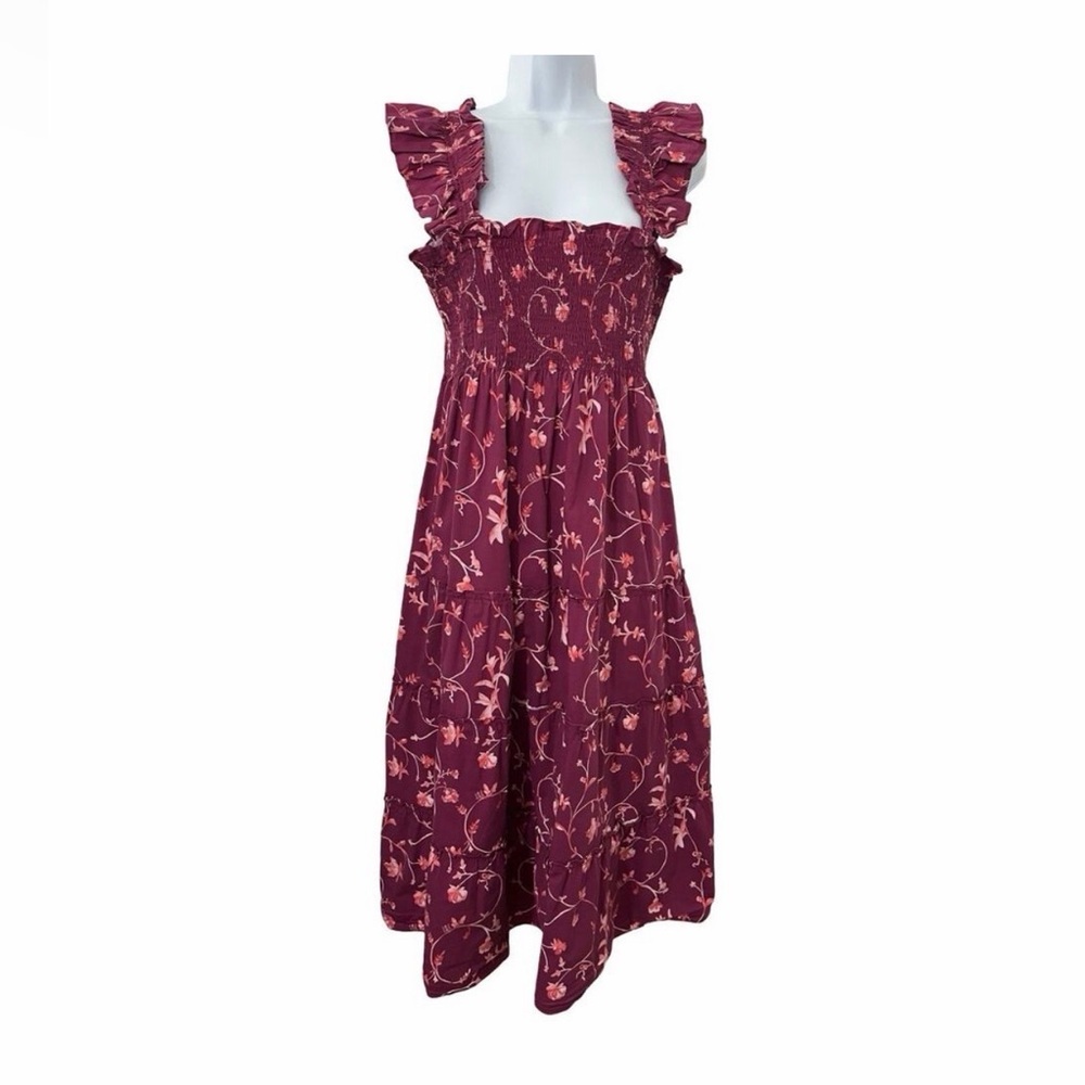 Hill House Ellie Floral Midi Nap Dress Size L